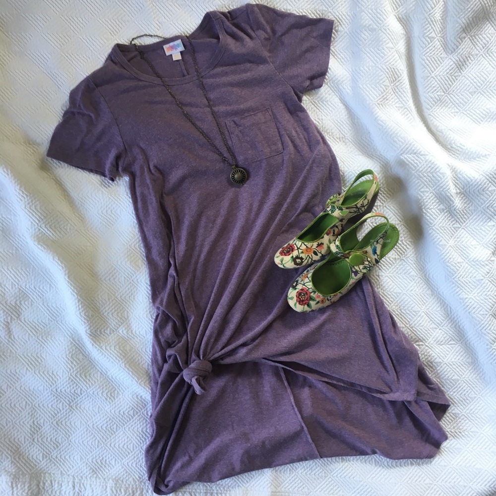 Purple Heathered LuLaRoe Carly Dress